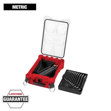 Milwaukee 48-22-9483, accessory: Metric Combination Wrench Set with PACKOUT Compact Organizer (15-Piece)